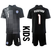 England Jordan Pickford #1 Keeper Hjemmedraktsett Barn VM 2022 Kortermet (+ Korte bukser)